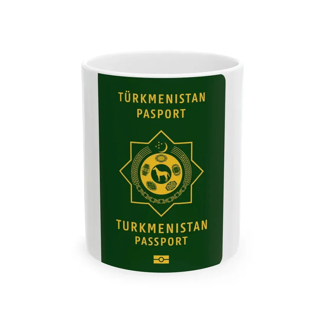 Turkmen Passport - White Coffee Mug 11oz - Go Mug Yourself