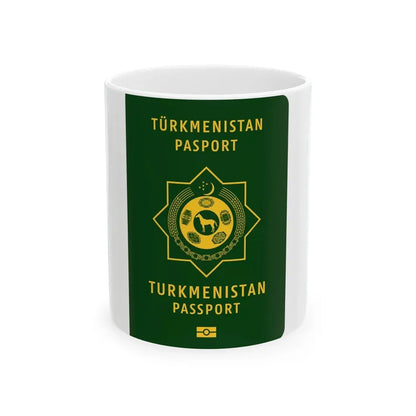 Turkmen Passport - White Coffee Mug 11oz - Go Mug Yourself