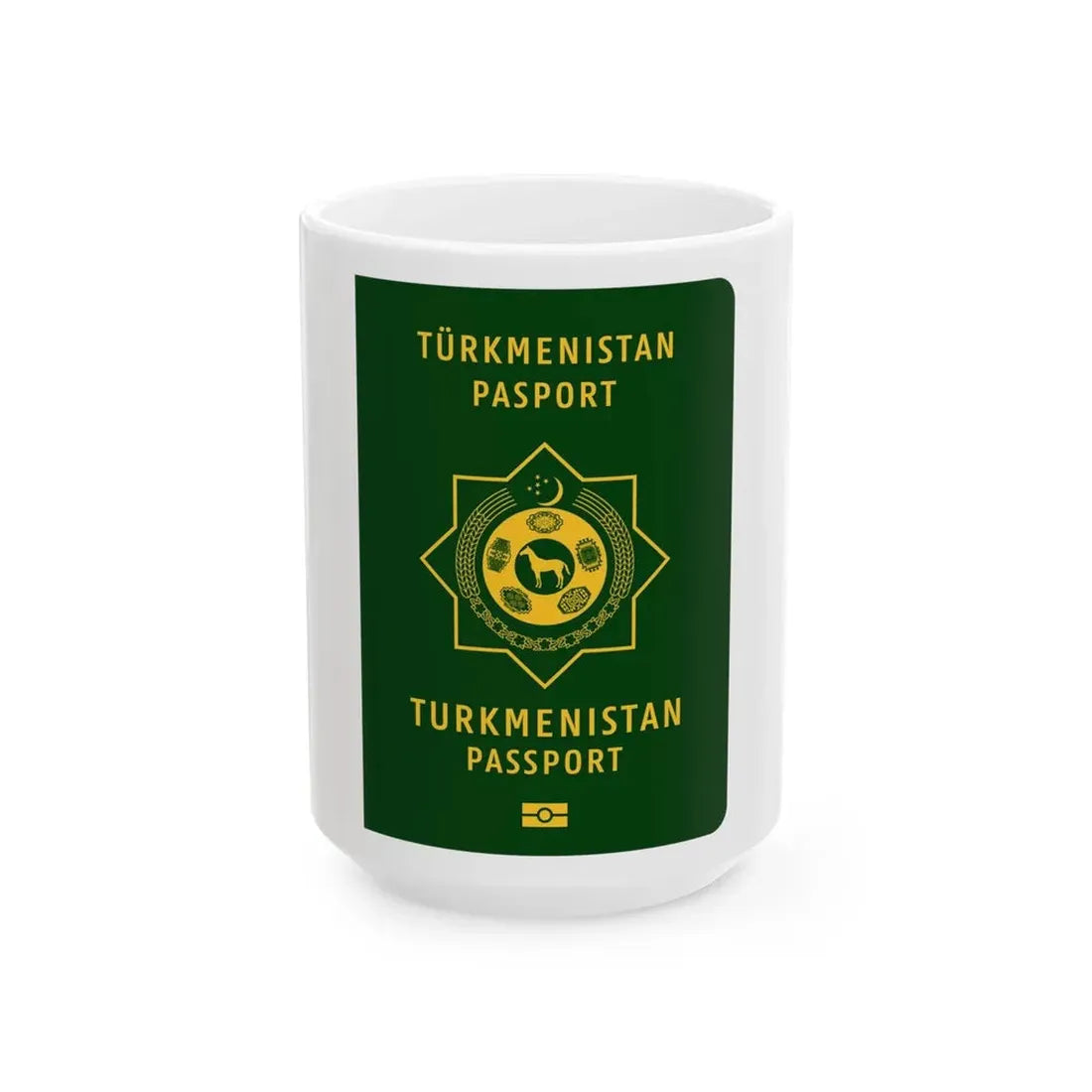 Turkmen Passport - White Coffee Mug 15oz - Go Mug Yourself