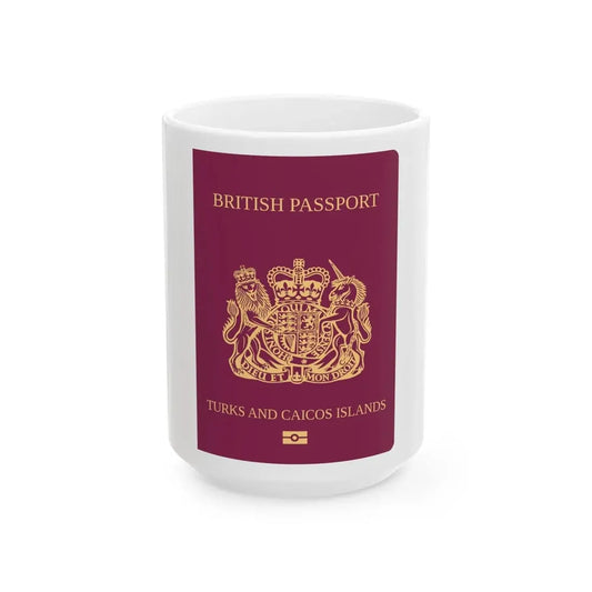 Turks And Caicos Islands Passport - White Coffee Mug 15oz - Go Mug Yourself