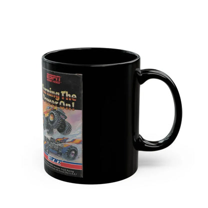 TURNING THE POWER ON ESPN HOME VIDEO (VHS COVER) - Black Coffee Mug - Go Mug Yourself