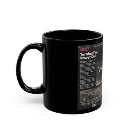 TURNING THE POWER ON ESPN HOME VIDEO (VHS COVER) - Black Coffee Mug-Go Mug Yourself