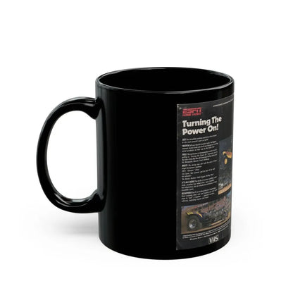TURNING THE POWER ON ESPN HOME VIDEO (VHS COVER) - Black Coffee Mug - Go Mug Yourself