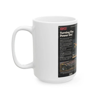 TURNING THE POWER ON ESPN HOME VIDEO (VHS COVER) - White Coffee Mug - Go Mug Yourself