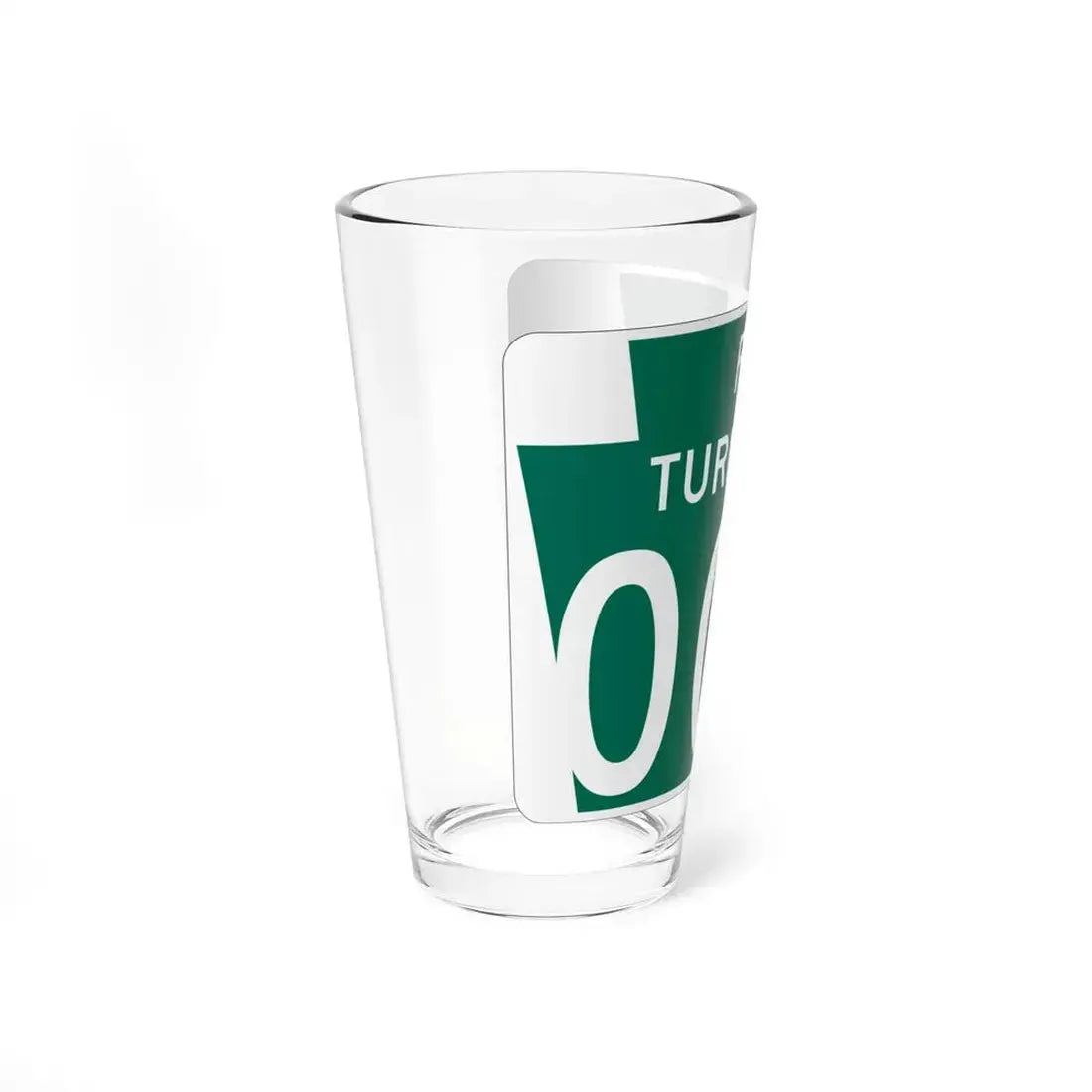 Turnpike-000 template (Pennsylvania) (Road Sign) Pint Glass 16oz - Go Mug Yourself