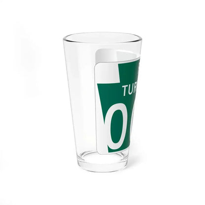 Turnpike-000 template (Pennsylvania) (Road Sign) Pint Glass 16oz - Go Mug Yourself