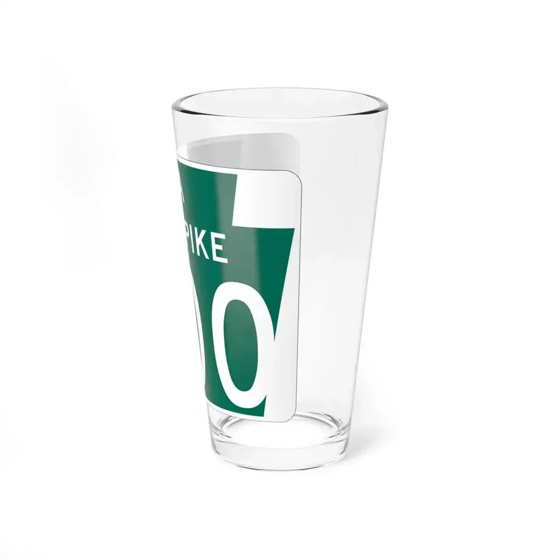 Turnpike-000 template (Pennsylvania) (Road Sign) Pint Glass 16oz - Go Mug Yourself