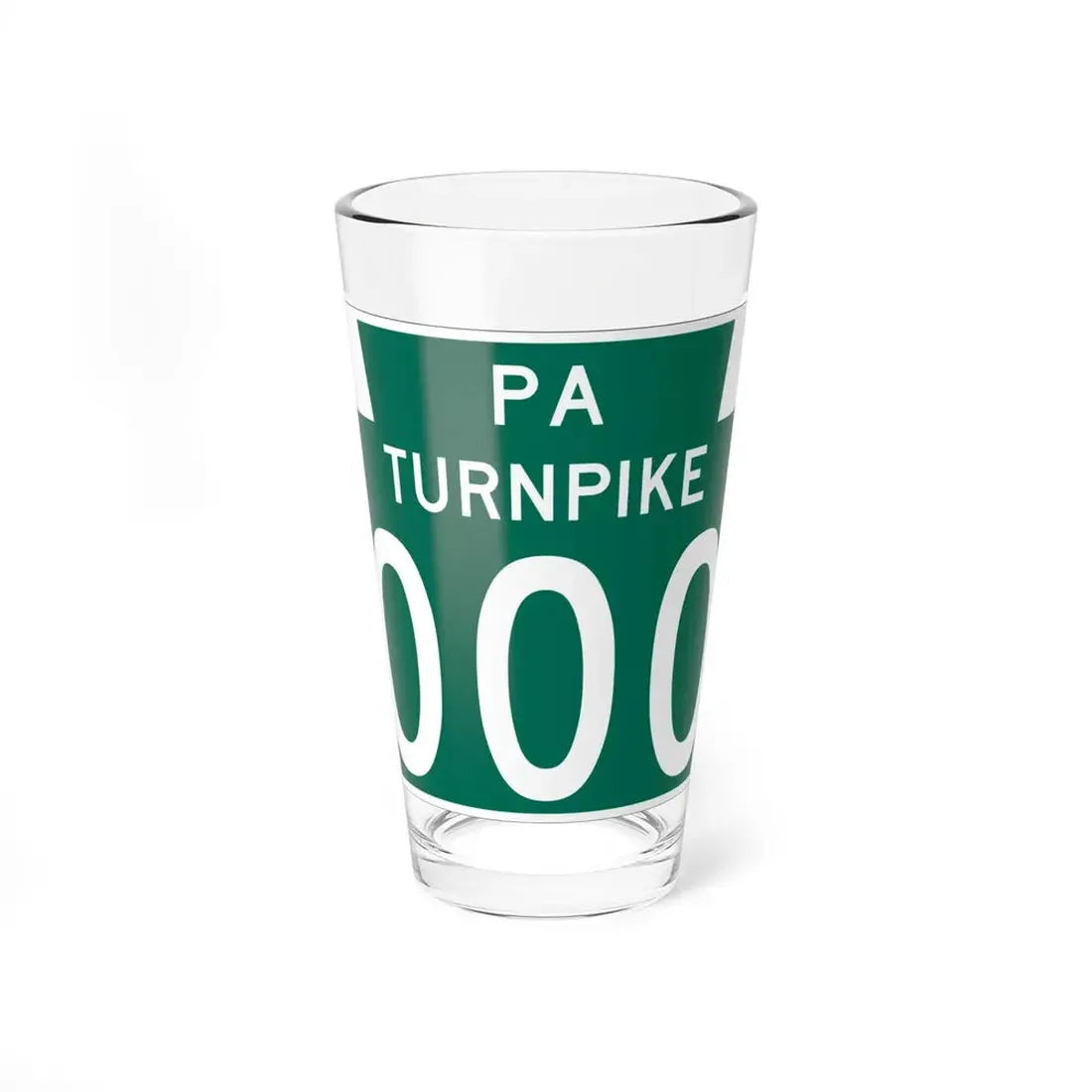 Turnpike-000 template (Pennsylvania) (Road Sign) Pint Glss 16oz 16oz - Go Mug Yourself