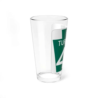 Turnpike-43 (Pennsylvania) (Road Sign) Pint Glss 16oz - Go Mug Yourself