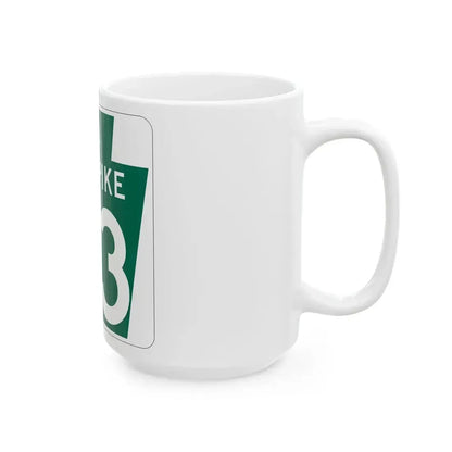 Turnpike-43 (Pennsylvania) (Road Sign) White Coffee Mug - Go Mug Yourself
