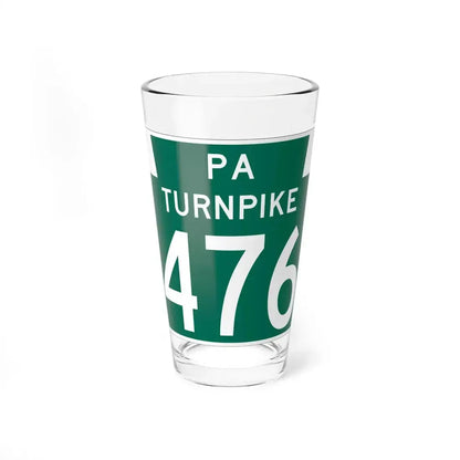 Turnpike-476 (Pennsylvania) (Road Sign) Pint Glass 16oz 16oz - Go Mug Yourself
