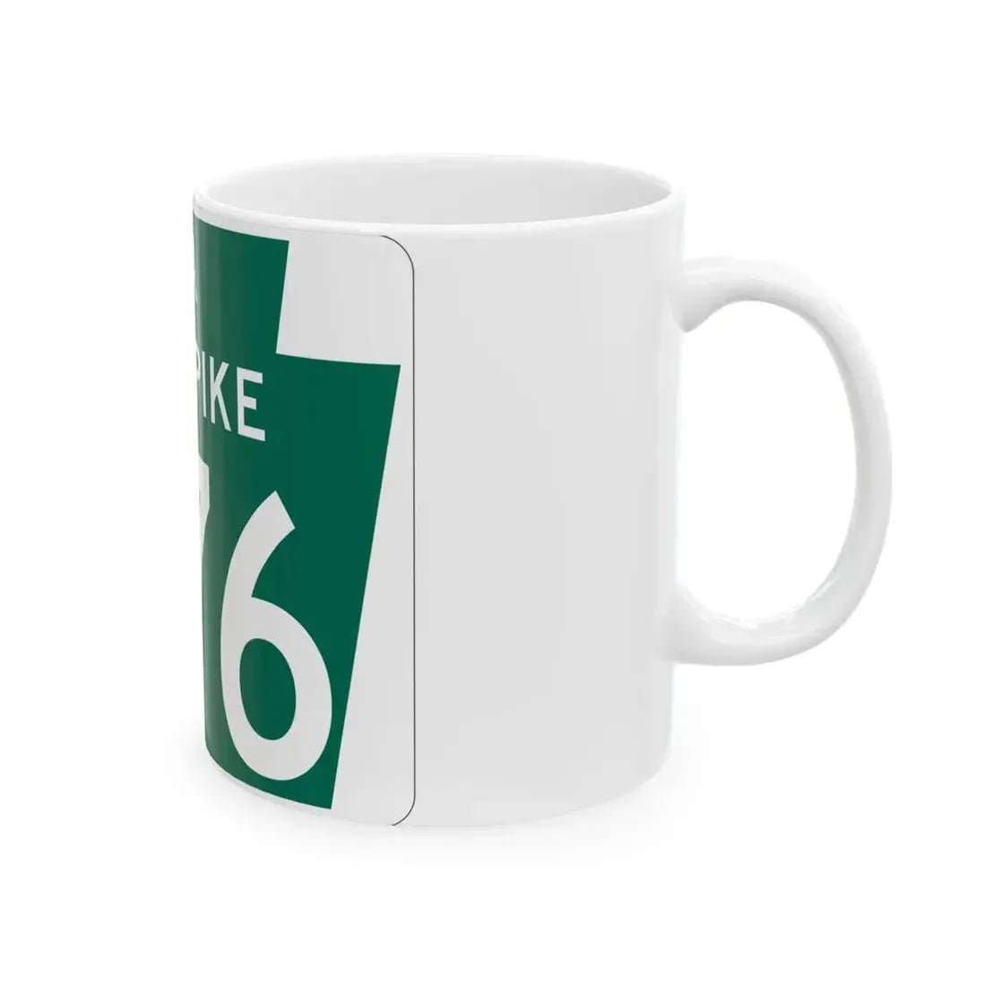 Turnpike-476 (Pennsylvania) (Road Sign) White Coffee Mug - Go Mug Yourself