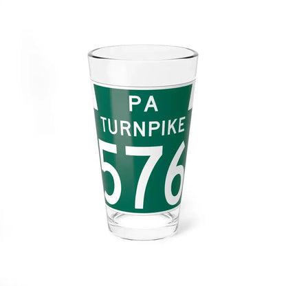 Turnpike-576 (Pennsylvania) (Road Sign) Pint Glass 16oz 16oz - Go Mug Yourself