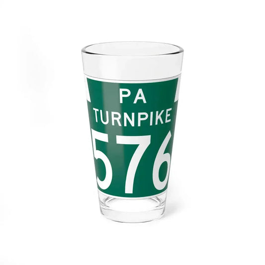 Turnpike-576 (Pennsylvania) (Road Sign) Pint Glass 16oz 16oz - Go Mug Yourself