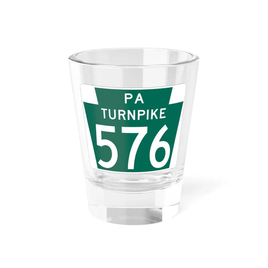 Turnpike-576 (Pennsylvania) (Road Sign) Shot Glass 1.5oz 1.5oz - Go Mug Yourself