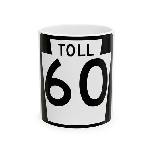 Turnpike-60 (Pennsylvania) (Road Sign) White Coffee Mug 11oz - Go Mug Yourself