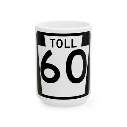 Turnpike-60 (Pennsylvania) (Road Sign) White Coffee Mug 15oz - Go Mug Yourself