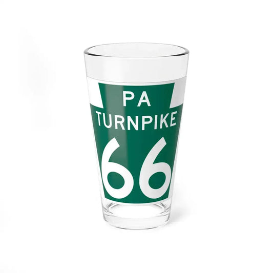 Turnpike-66 (Pennsylvania) (Road Sign) Pint Glass 16oz 16oz - Go Mug Yourself
