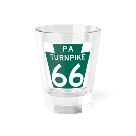 Turnpike-66 (Pennsylvania) (Road Sign) Shot Glass 1.5oz 1.5oz - Go Mug Yourself