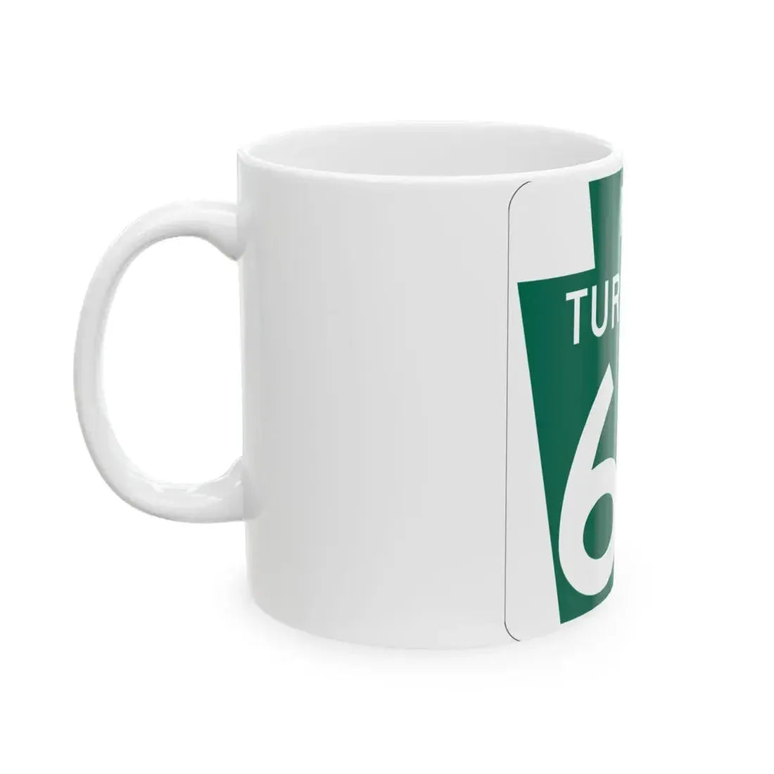 Turnpike-66 (Pennsylvania) (Road Sign) White Coffee Mug - Go Mug Yourself