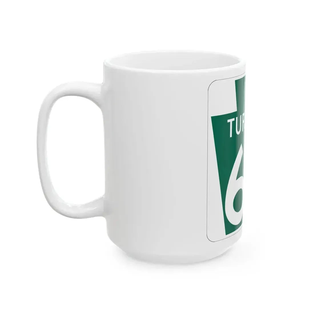 Turnpike-66 (Pennsylvania) (Road Sign) White Coffee Mug - Go Mug Yourself