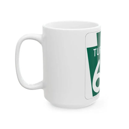 Turnpike-66 (Pennsylvania) (Road Sign) White Coffee Mug - Go Mug Yourself