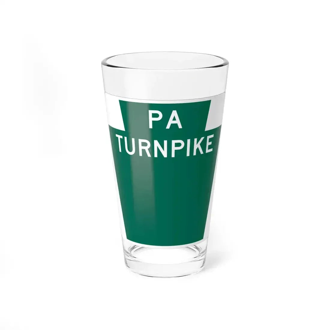 Turnpike-blank (Pennsylvania) (Road Sign) Pint Glass 16oz 16oz - Go Mug Yourself