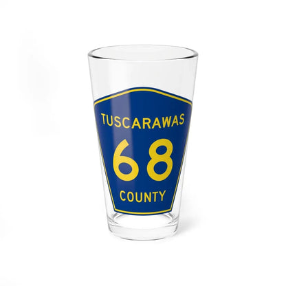 Tuscarawas County 68 (Ohio) (Road Sign) Pint Glass 16oz 16oz - Go Mug Yourself