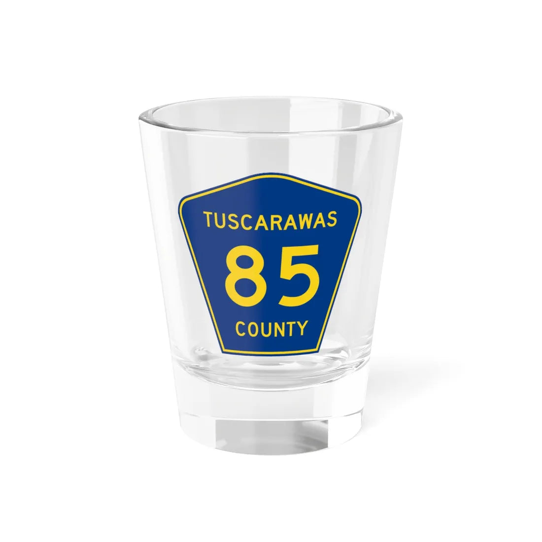 Tuscarawas County Route 85 (Ohio) (Road Sign) Shot Glass 1.5oz 1.5oz - Go Mug Yourself