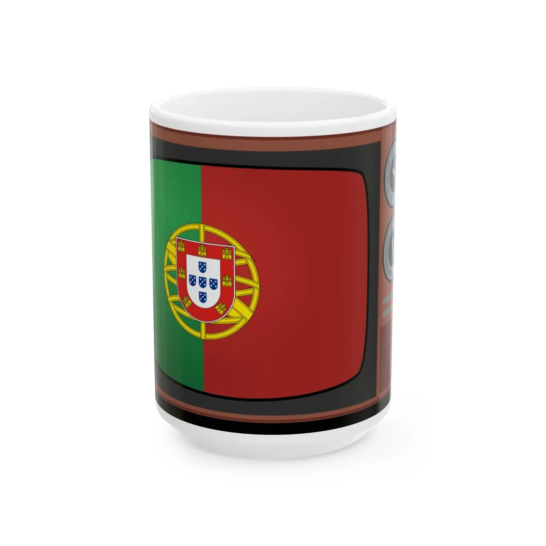 TV-icon-portugal (Portugal) White Coffee Mug 15oz - Go Mug Yourself