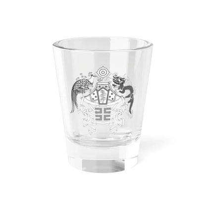 Twelve Symbols national emblem of China black and white (China) (Coat of Arms) Shot Glass 1.5oz 1.5oz - Go Mug Yourself