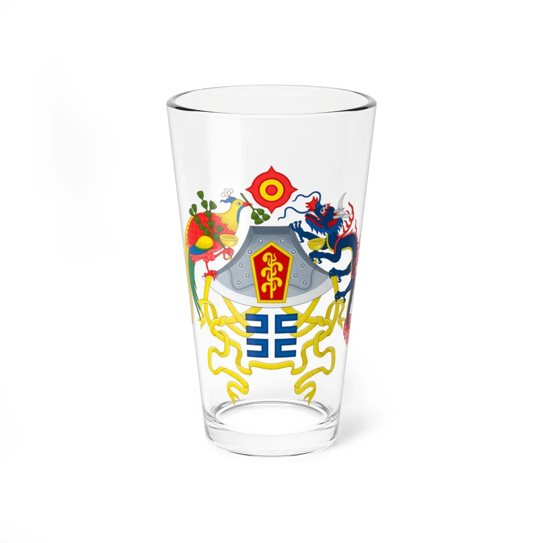 Twelve Symbols national emblem of China (China) (Coat of Arms) Pint Glass 16oz 16oz - Go Mug Yourself