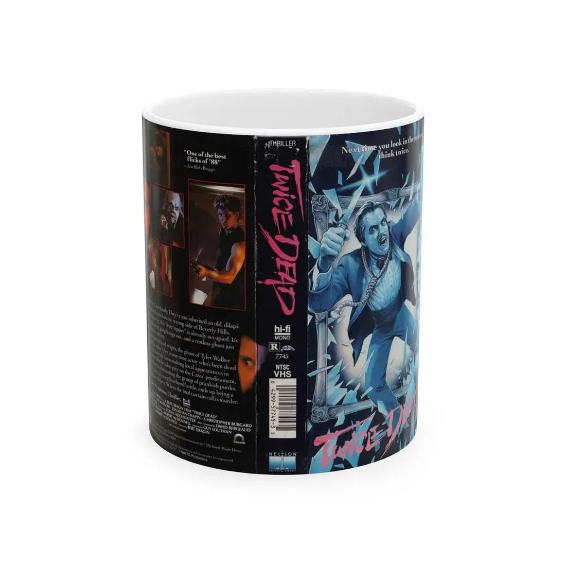 TWICE DEAD (VHS COVER) - White Coffee Mug 11oz - Go Mug Yourself