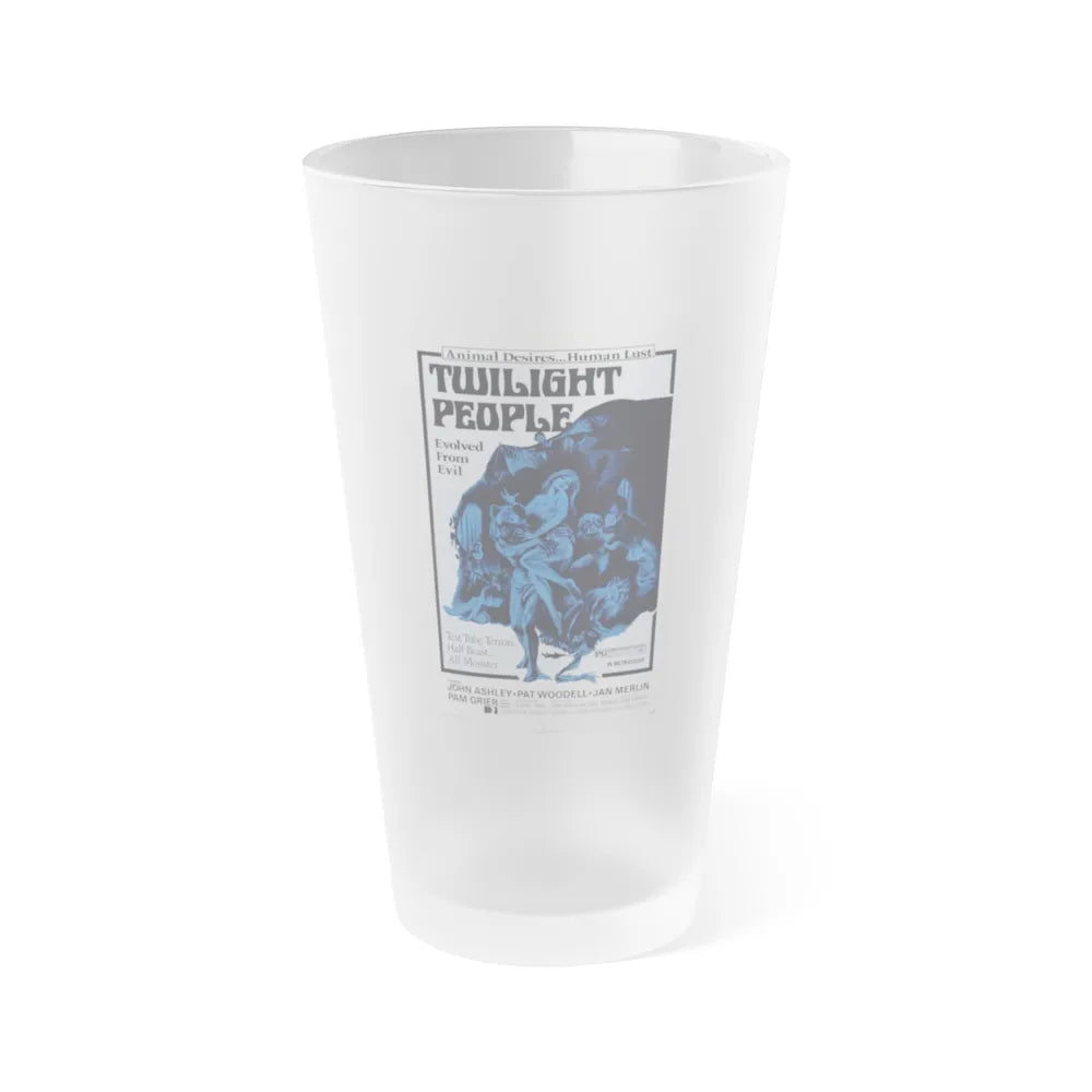 TWILIGHT PEOPLE 1972 Movie Poster - Frosted Pint Glass 16oz-Go Mug Yourself