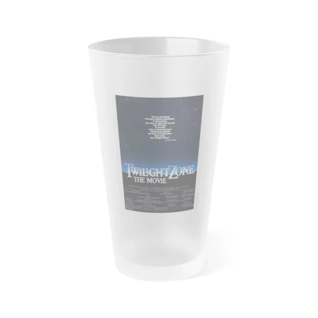 TWILIGHT ZONE THE MOVIE 1983 Movie Poster - Frosted Pint Glass 16oz Default Title - Go Mug Yourself