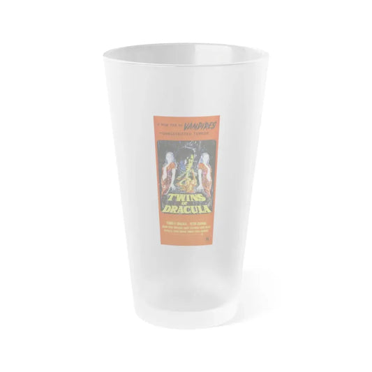 TWINS OF DRACULA 1971 Movie Poster - Frosted Pint Glass 16oz Default Title - Go Mug Yourself