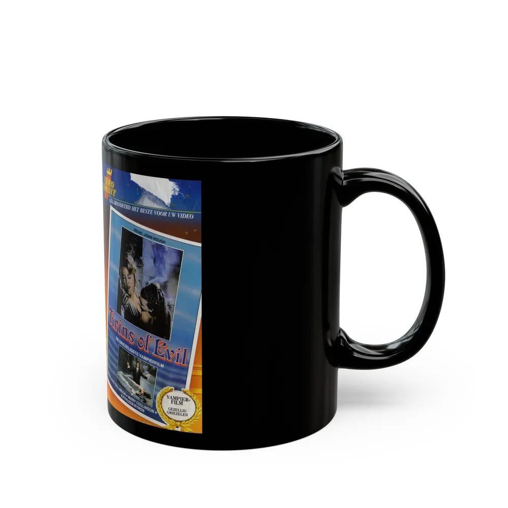 TWINS OF EVIL (VHS COVER) - Black Coffee Mug-Go Mug Yourself