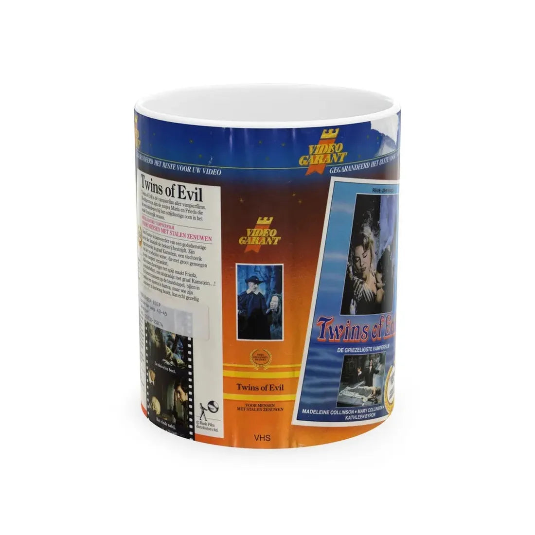 TWINS OF EVIL (VHS COVER) - White Coffee Mug 11oz - Go Mug Yourself