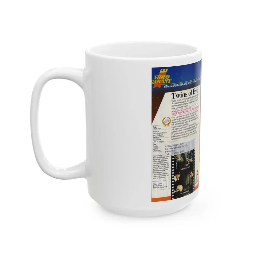 TWINS OF EVIL (VHS COVER) - White Coffee Mug - Go Mug Yourself