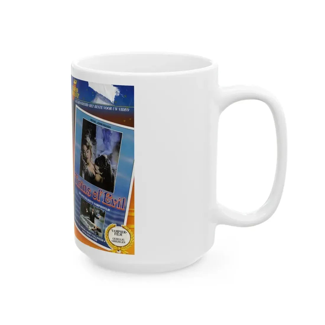 TWINS OF EVIL (VHS COVER) - White Coffee Mug - Go Mug Yourself