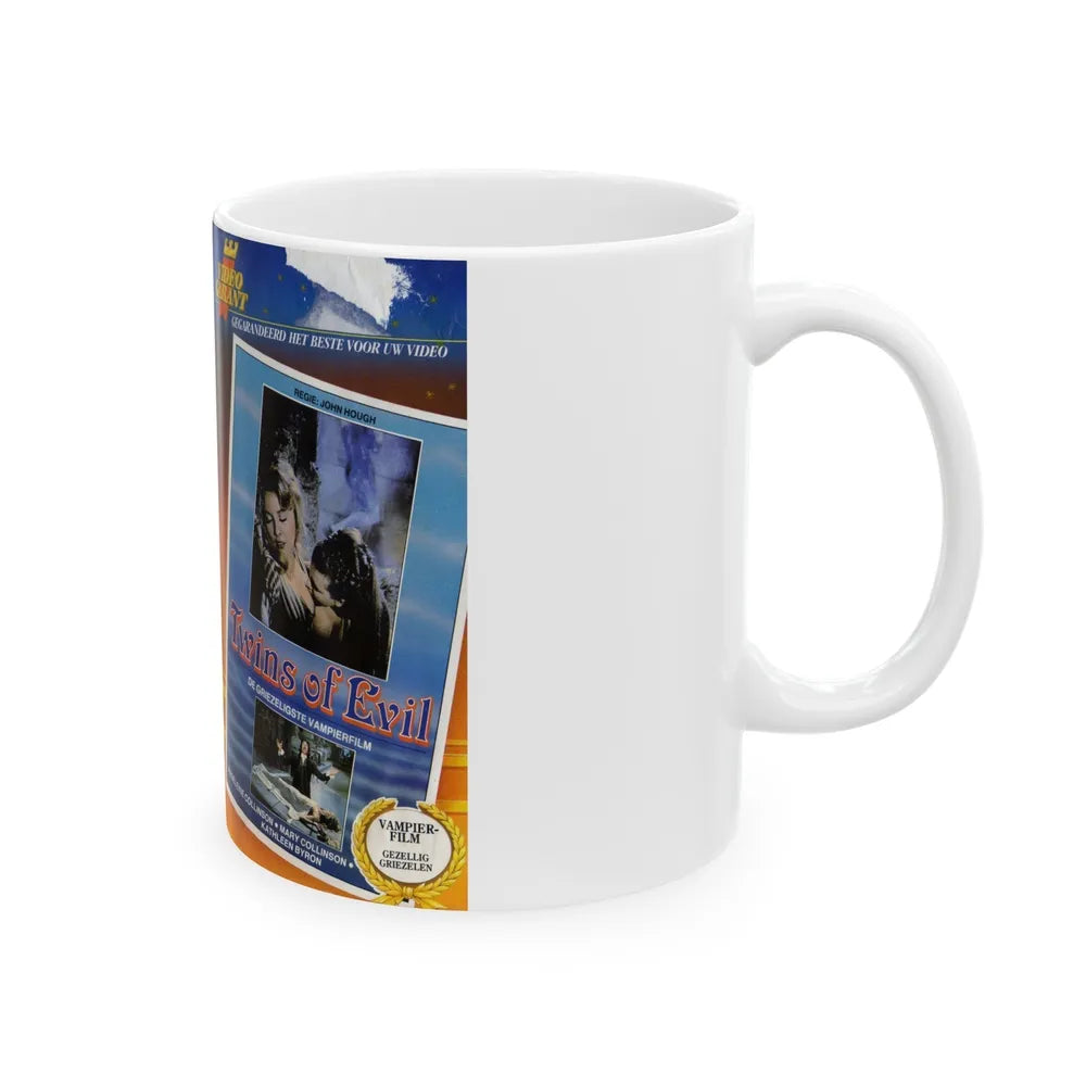 TWINS OF EVIL (VHS COVER) - White Coffee Mug-Go Mug Yourself