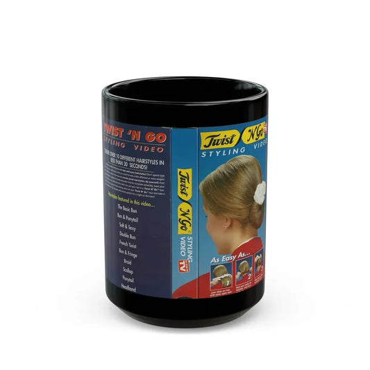 TWIST N GO STYLE VIDEO (VHS COVER) - Black Coffee Mug 15oz - Go Mug Yourself
