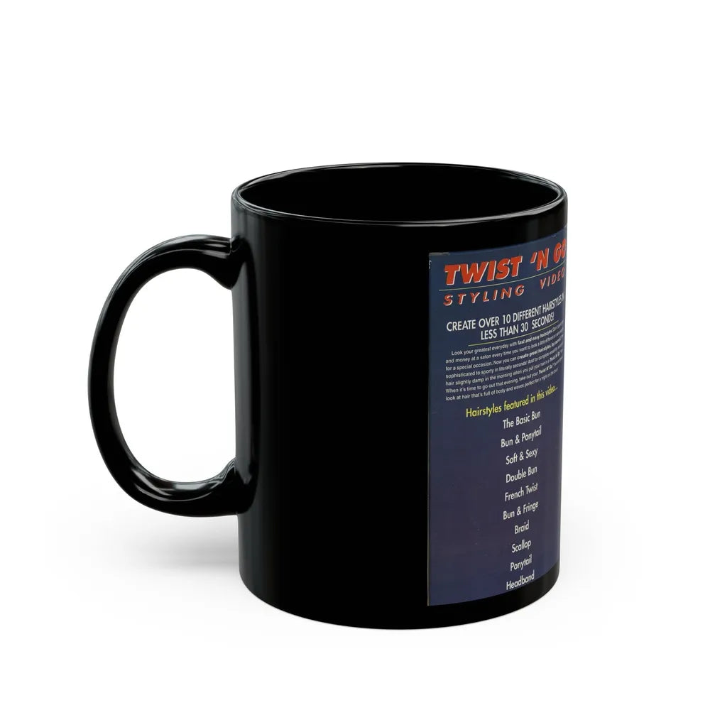 TWIST N GO STYLE VIDEO (VHS COVER) - Black Coffee Mug-Go Mug Yourself