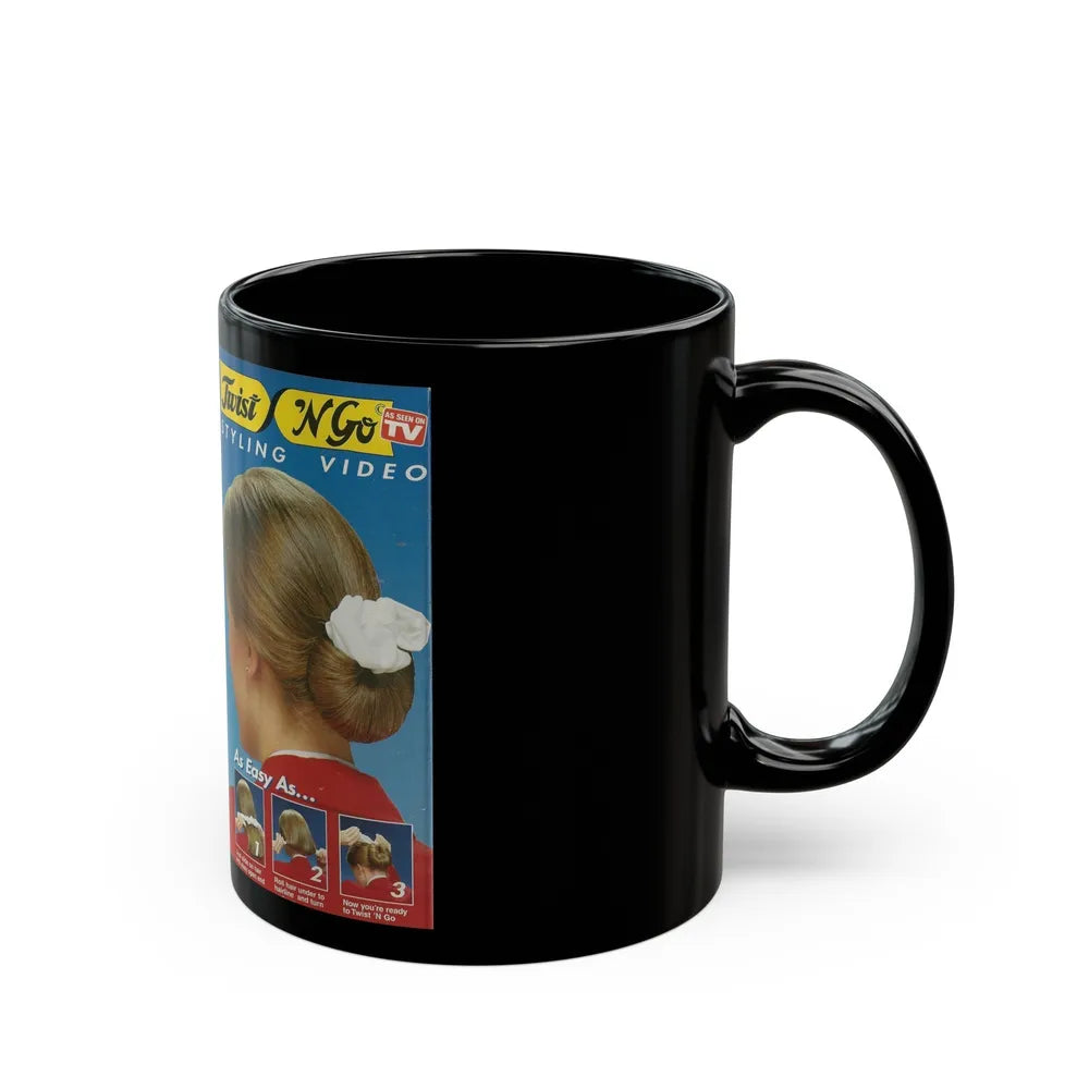 TWIST N GO STYLE VIDEO (VHS COVER) - Black Coffee Mug-Go Mug Yourself