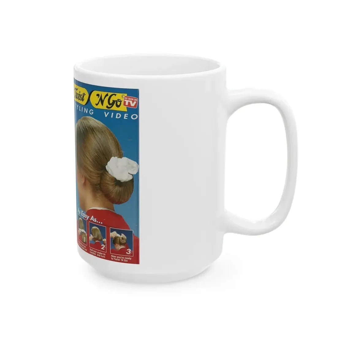 TWIST N GO STYLE VIDEO (VHS COVER) - White Coffee Mug - Go Mug Yourself