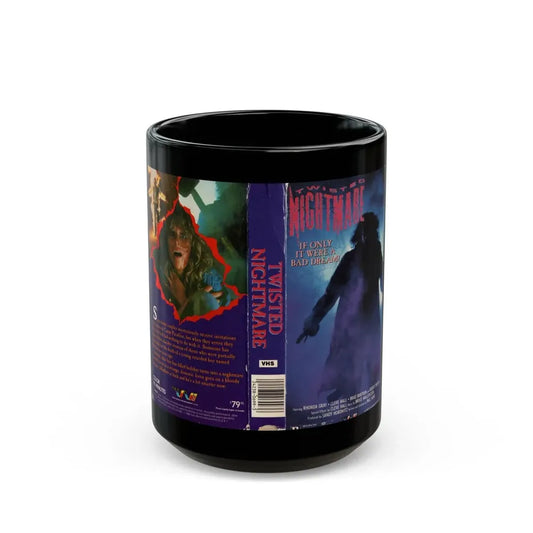 TWISTED NIGHTMARE (VHS COVER) - Black Coffee Mug 15oz - Go Mug Yourself