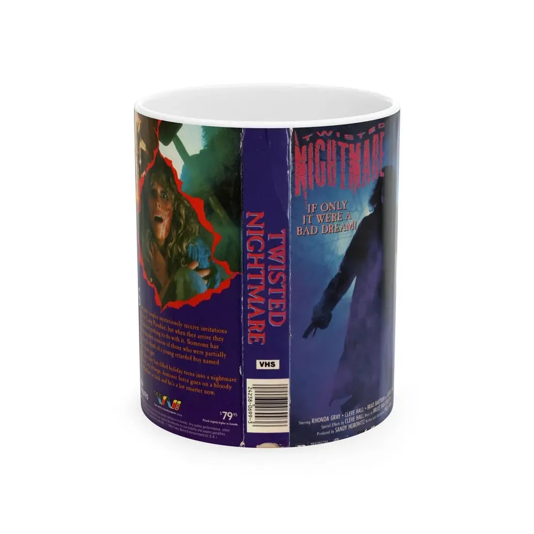 TWISTED NIGHTMARE (VHS COVER) - White Coffee Mug 11oz - Go Mug Yourself