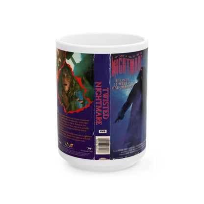 TWISTED NIGHTMARE (VHS COVER) - White Coffee Mug-15oz-Go Mug Yourself