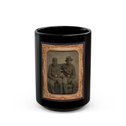 Two Brothers In Arms (U.S. Civil War) Black Coffee Mug-15oz-Go Mug Yourself