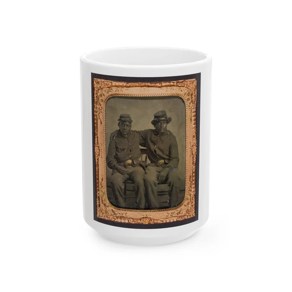 Two Brothers In Arms (U.S. Civil War) White Coffee Mug-15oz-Go Mug Yourself